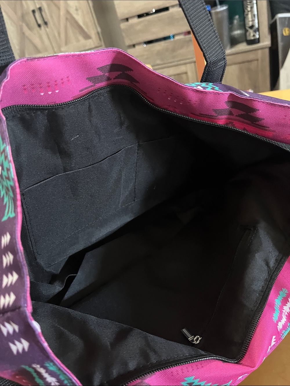 Pink Aztec Pattern Tote Bag - Picture 2 of 2